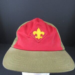 Boy Scout of America Logo Vintage Red/Green Wide Brim Adj Snapback Cap Hat